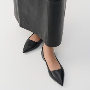 Vagabond Hermine Black Leather Ballet Flat
